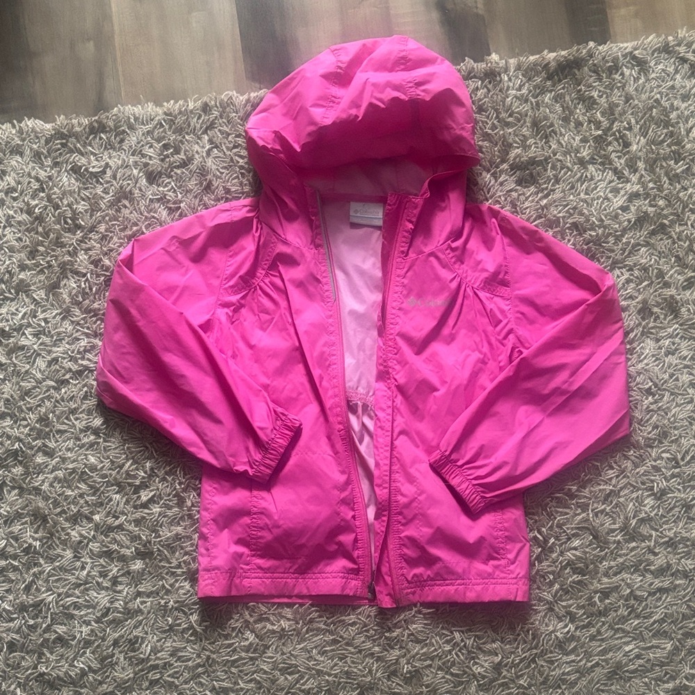 Columbia Kids Bright Pink Raincoat